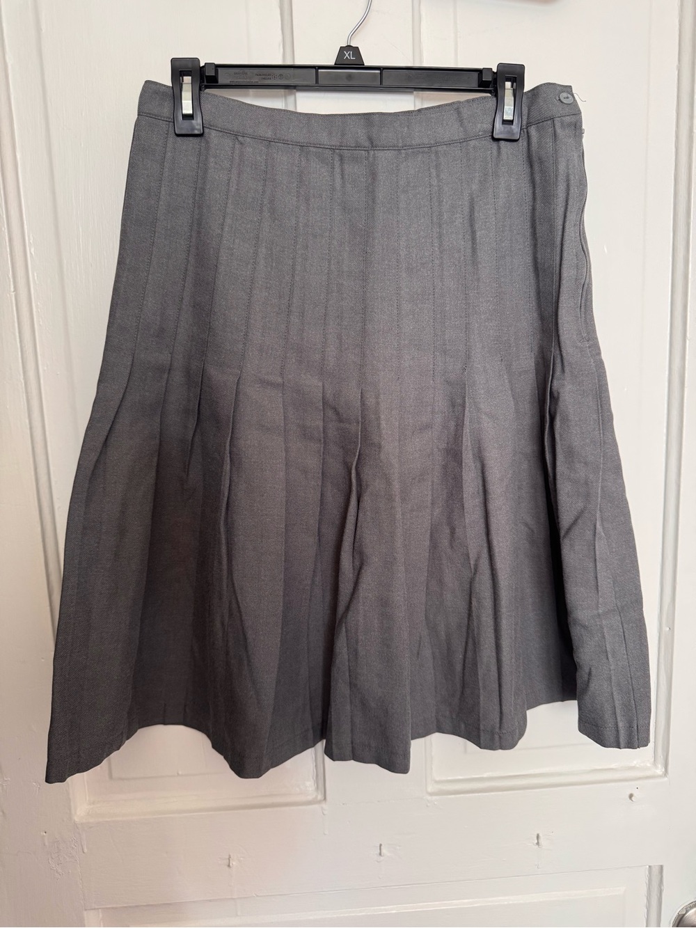 Gray Accordion Pleat Skirt